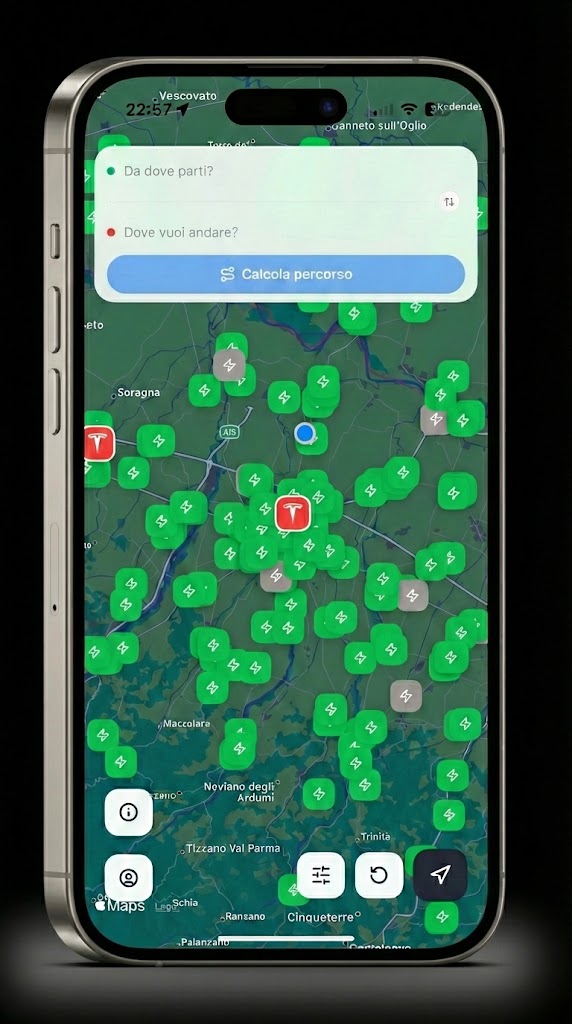 EV Italia App Mockup